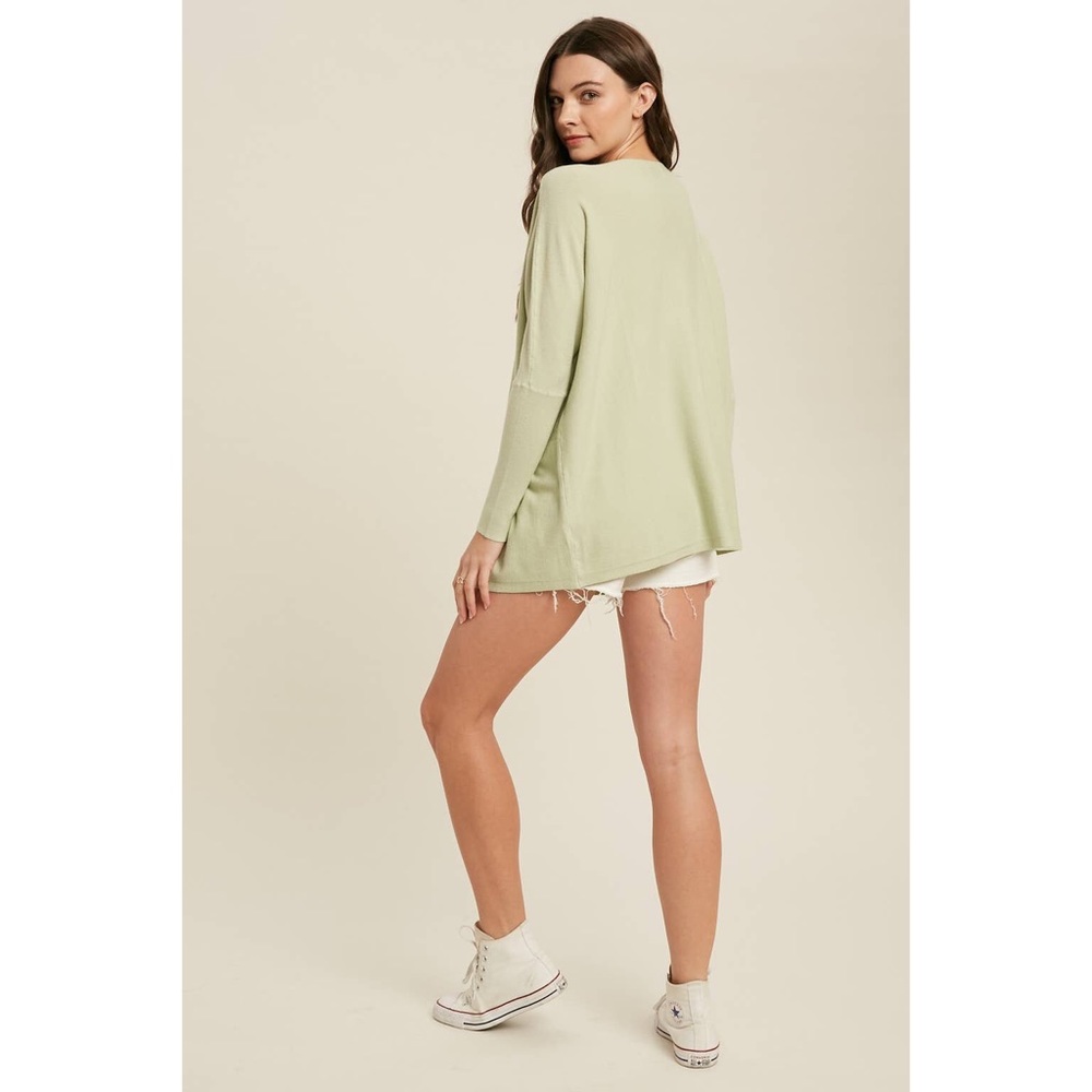 🆕 Sage Boatneck Dolman Top - Picture 8 of 10